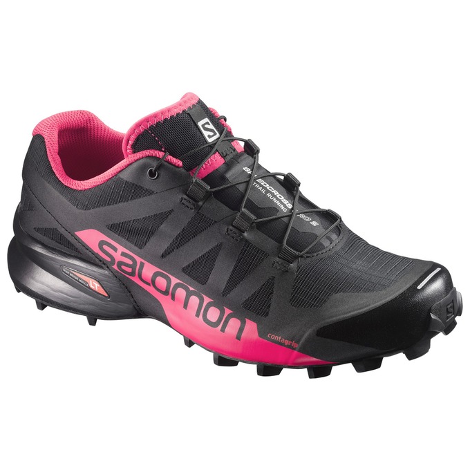 Buty Do Biegania W Terenie Damskie Salomon SPEEDCROSS PRO 2 W - Czarne / Różowe - Polska (719-VUGHZB